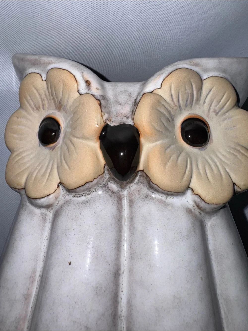 Ceramic Owl Planter in Cream